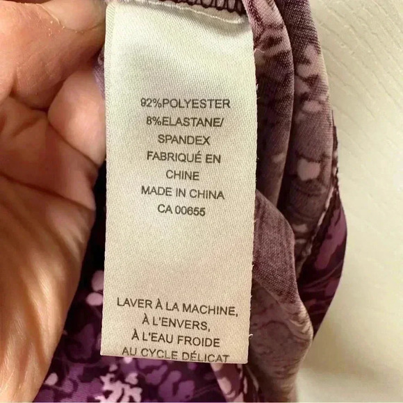 Reitman’s Tank Top Spaghetti Straps  Adjustable Purple Floral Size Medium - Picture 7 of 16